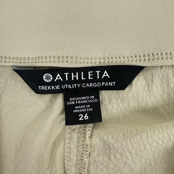 Athleta Trekkie Utility‎ Cargo Pants Plus Size 26 Beige Hiking Outdoor Gorpcore - Picture 13 of 16